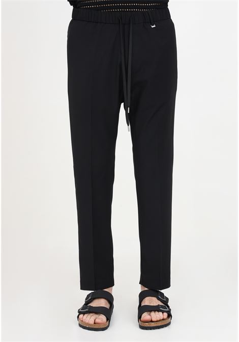 Black men's trousers with drawstring and laces at the waist I'M BRIAN | Pants | PA2846009