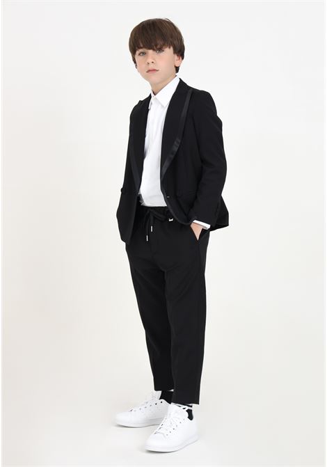 Pantalone elegante nero da bambino I'M BRIAN | Pantaloni | PA2846JNERO