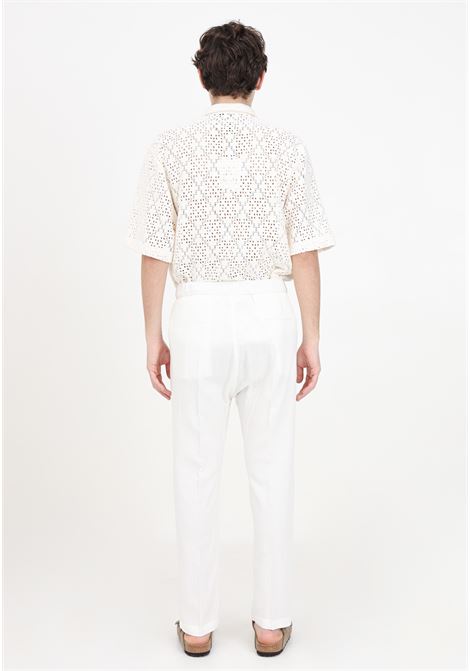 White men's trousers with elastic waist I'M BRIAN | Pants | PA2866002