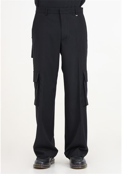 Pantalone casual nero da uomo modello cargo I'M BRIAN | Pantaloni | PA2965NERO