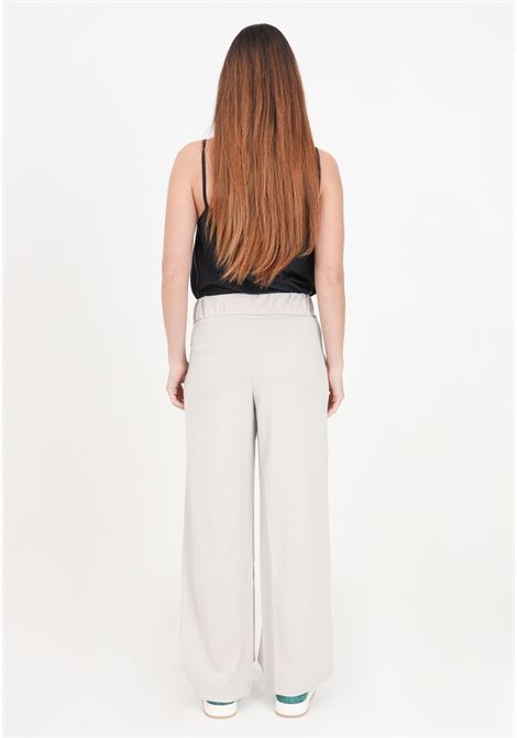 Beige wide leg women's trousers with pleats Geggo JDY | Pants | 15208430Chateau Gray