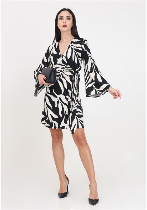 Sandshell black and white patterned women's short dress JDY | 15321349Black