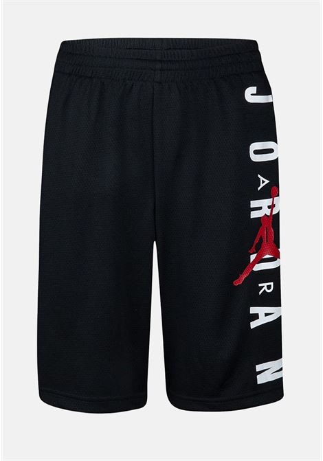Black sports shorts for children with logo print JORDAN | Shorts | 957176023