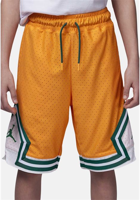 Orange basketball sports shorts for boys and girls with Jumpman logo JORDAN | Shorts | 95B136N67