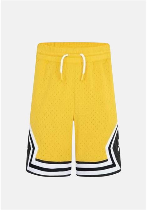 Shorts sportivo nero giallo bianco bambino bambina con logo Jumpman laterale JORDAN | Shorts | 95B136Y3E