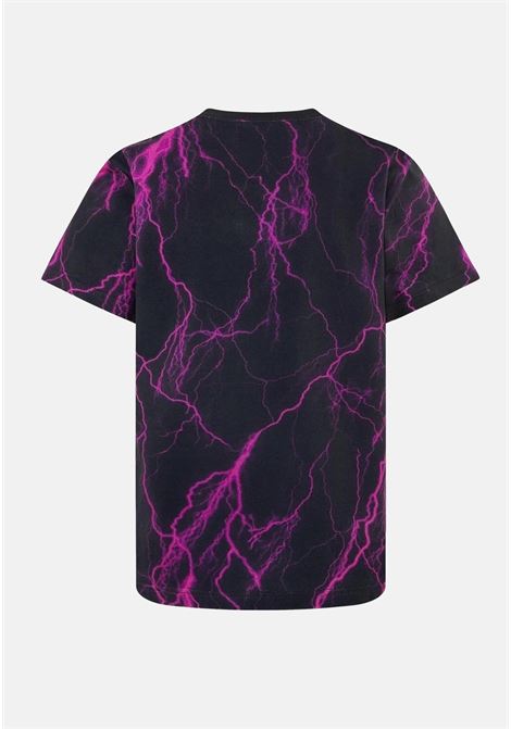Black baby girl t-shirt with purple lightning design JORDAN | 95C907023