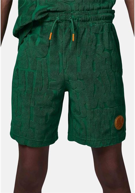 Shorts sportivo verde da bambino con logo in spugna JORDAN | Shorts | 95D146E1P