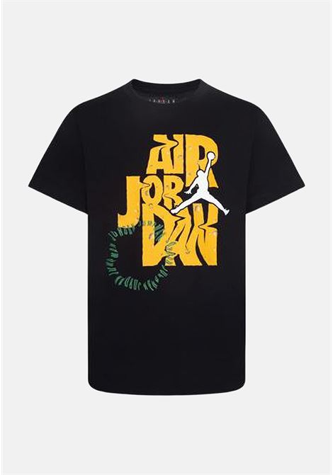 T-shirt a manica corta nera da bambino con stampa logo JORDAN | T-shirt | 95D150023
