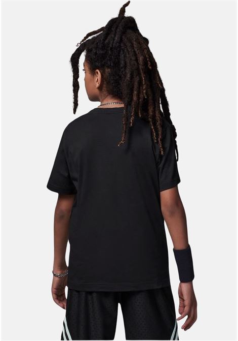 Black short-sleeved t-shirt for children with logo print JORDAN | T-shirt | 95D150023