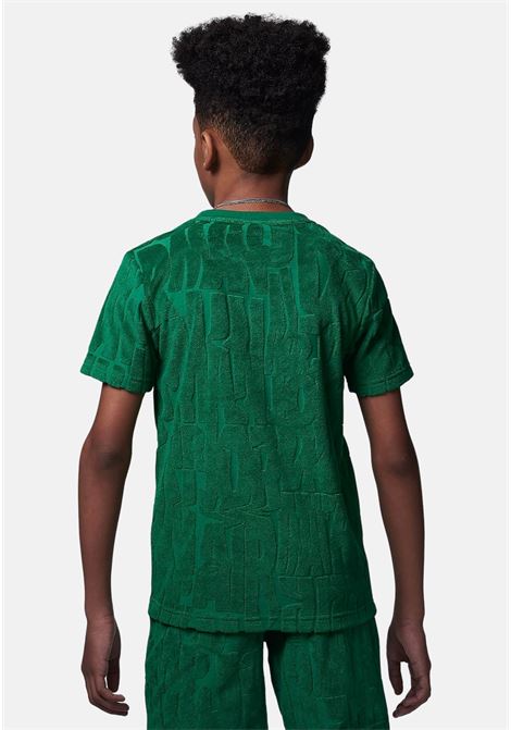 T-shirt a manica corta verde da bambino con logo in spugna JORDAN | 95D151E1P