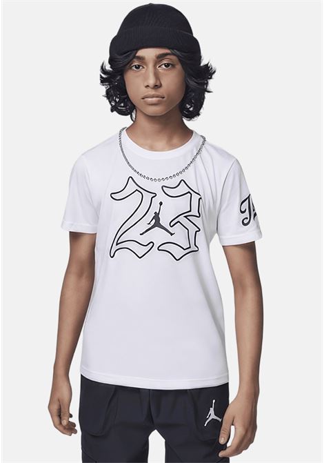 T-shirt a maniche corte Jumpman 23 bianca da bambino JORDAN | 95D154001
