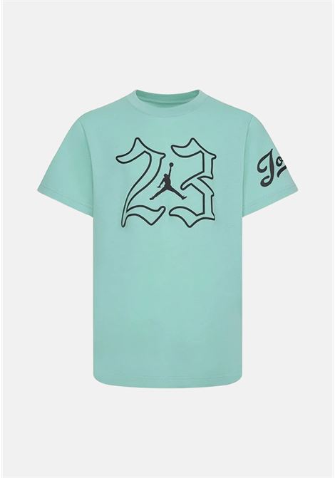 Jumpman 23 aqua green short-sleeved t-shirt for children JORDAN | T-shirt | 95D154E8G
