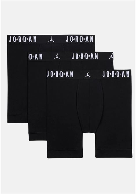 Set of 3 black men's boxers with logo band JORDAN | JM0622H24
