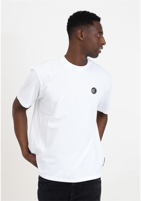 T-shirt da uomo bianca con patch logo JUST CAVALLI | T-shirt | 76OAH6R1J0001003