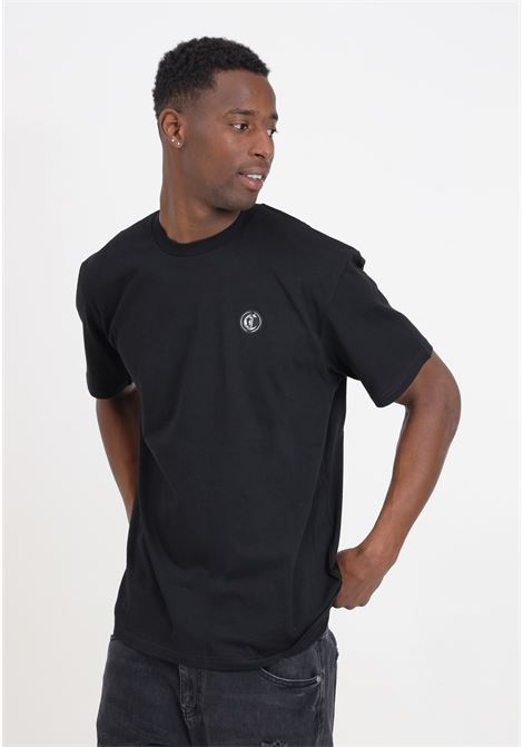 T-shirt da uomo nera con patch logo JUST CAVALLI | T-shirt | 76OAH6R1J0001899