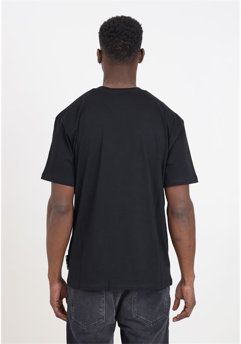 T-shirt da uomo nera con patch logo JUST CAVALLI | T-shirt | 76OAH6R1J0001899