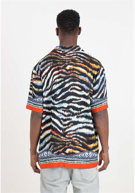 Camicia da uomo fantasia tigrata a colori JUST CAVALLI | Camicie | 76OAL2BRNS442MC3