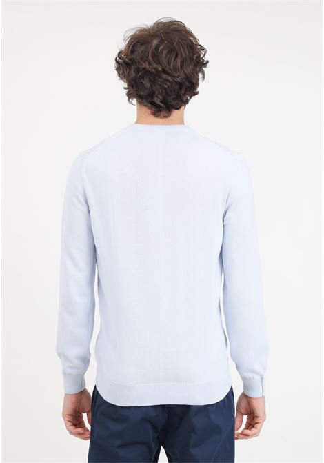 Light blue men's sweater with crocodile logo patch LACOSTE | Knitwear | AH1985J2G
