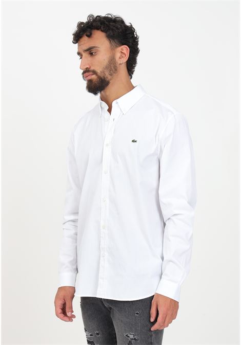 Camicia elegante bianca da uomo LACOSTE | CH2933001