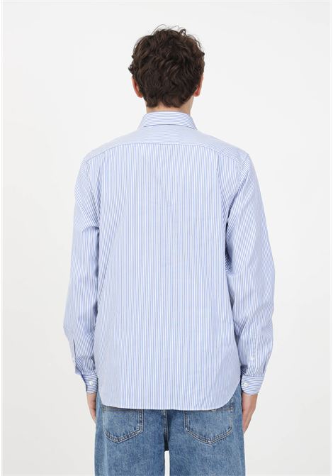 Light blue striped men's shirt LACOSTE | Shirt | CH2936F6Z