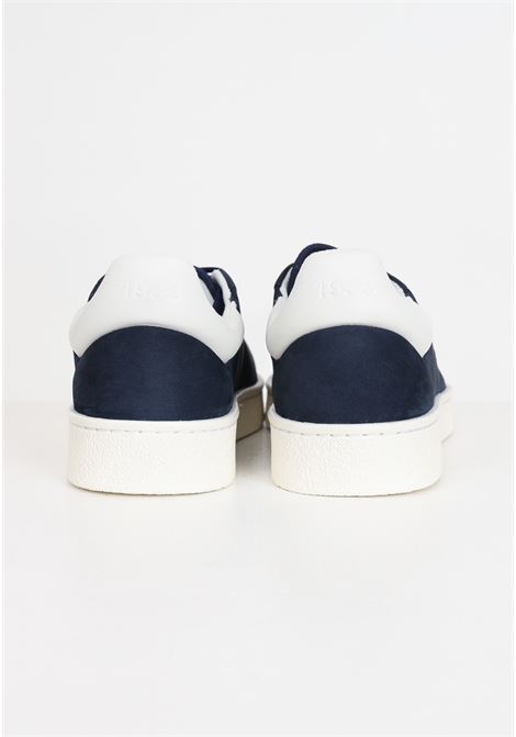 Navy blue and white baseshot leather men's sneakers LACOSTE | E02732J18