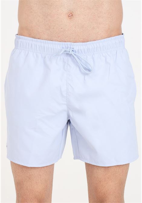 Shorts mare azzurro con patch logo coccodrillo LACOSTE | Beachwear | MH6270IL3