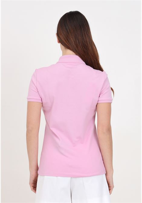 Polo rosa da donna con patch logo LACOSTE | Polo | PF5462IXV