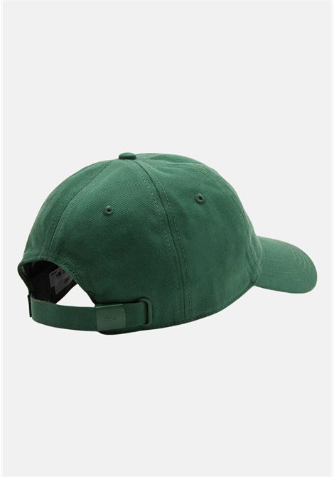 Green beanie for men and women in cotton twill with crocodile logo patch LACOSTE | RK0491132