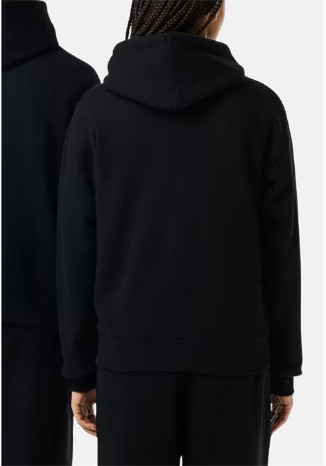 Black hoodie for men and women logo patch LACOSTE | SH6404031