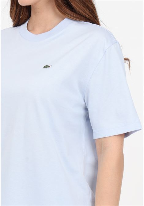 Light blue women's t-shirt with logo patch LACOSTE | T-shirt | TF7215J2G