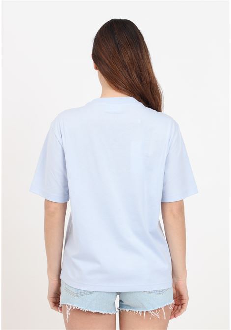 T-shirt donna celeste con patch logo LACOSTE | TF7215J2G