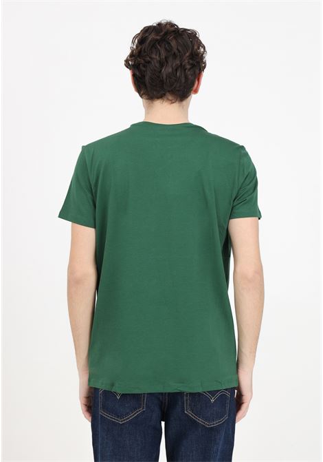 Green women's men's t-shirt with logo patch LACOSTE | TH6709132