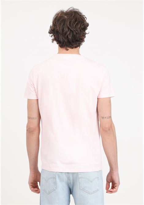 T-shirt rosa donna uomo con patch logo LACOSTE | TH6709T03