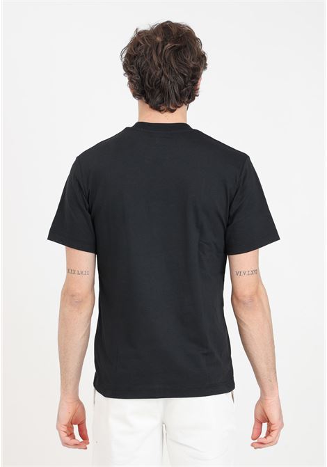 T-shirt uomo donna nera patch logo coccodrillo LACOSTE | TH7318031