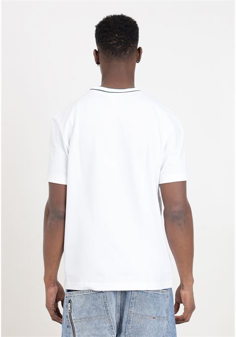 T-shirt uomo bianca patch logo tono su tono LACOSTE | T-shirt | TH8174001