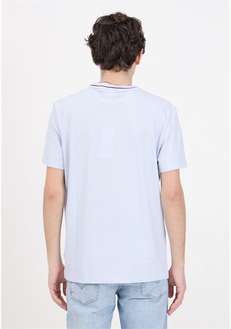 T-shirt uomo celeste chiaro patch logo tono su tono LACOSTE | T-shirt | TH8174J2G