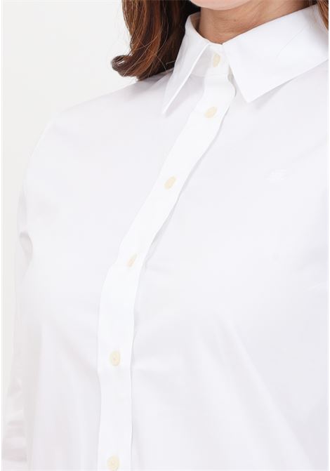 Camicia bianca da donna con ricamo logo LAUREN RALPH LAUREN | Camicie | 200684553001WHITE