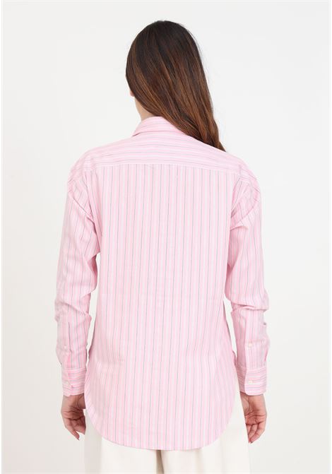 Pink women's shirt with vertical stripes LAUREN RALPH LAUREN | 200932627001PINK/WHITE MULTI