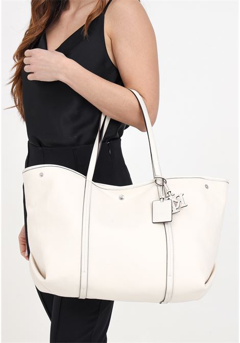 White Women's Large Emerie Tote Bag LAUREN RALPH LAUREN | Bags | 431920062011NATURAL_SOFT WHITE/SOFT WHI TE
