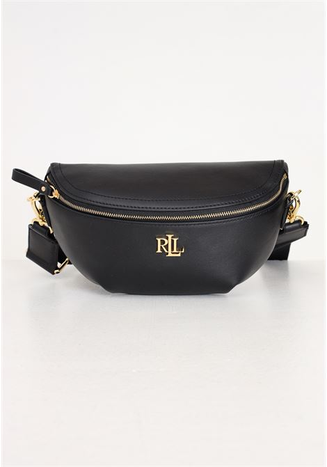 Women's bum bag with golden metal logo lettering LAUREN RALPH LAUREN | Pouch | 431934832003BLACK