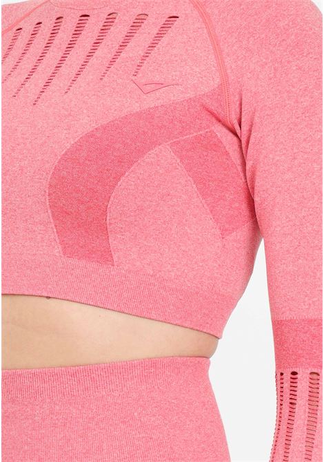 Dark pink women's sports top with logo patch LEGEA | Tops | MGLW22060029
