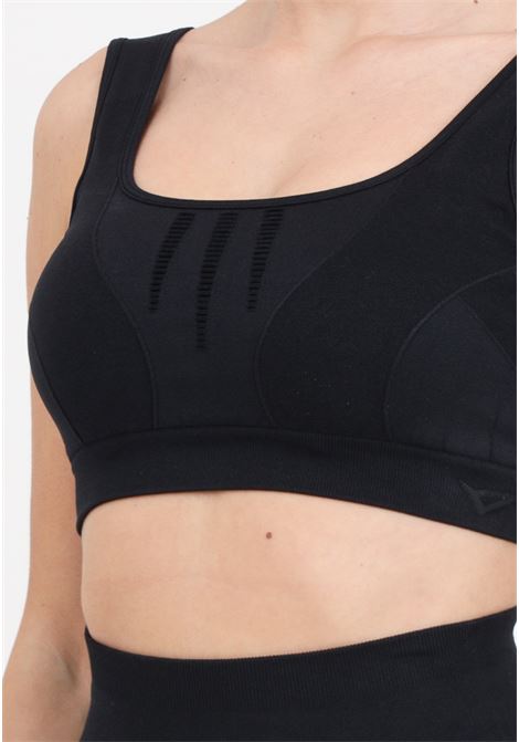 Black women's sports top with cuts on the front LEGEA | MGLW22080010