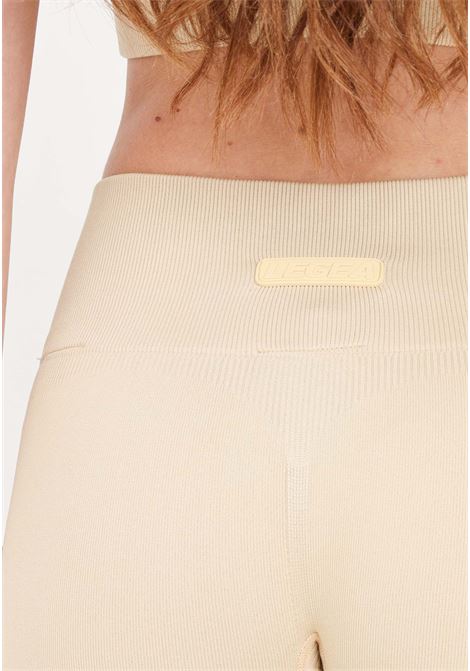 Sand colored women's shorts with logo patch LEGEA | PCLW22020081