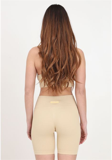 Shorts da donna color sabbia patch logo LEGEA | PCLW22020081