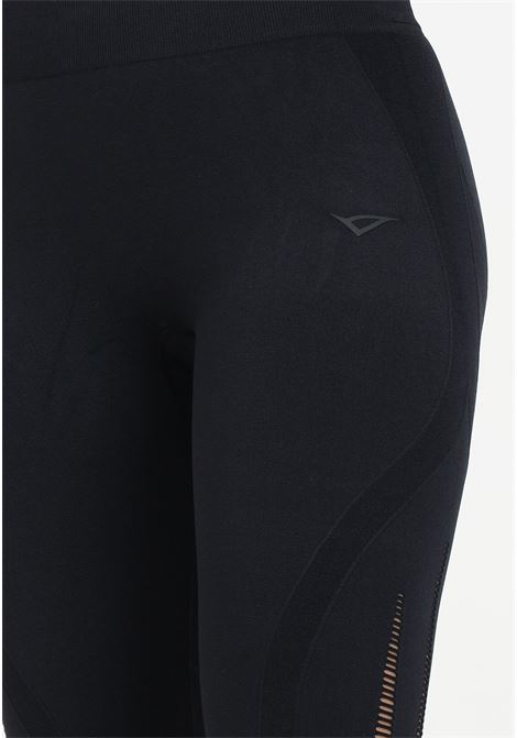 Black women's leggings with logo patch LEGEA | PLLW22070010