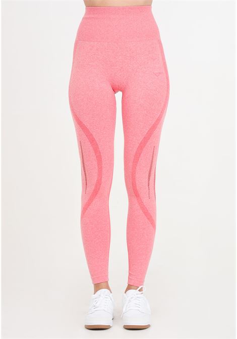 Dark pink women's leggings with logo patch LEGEA | Leggings | PLLW22070029