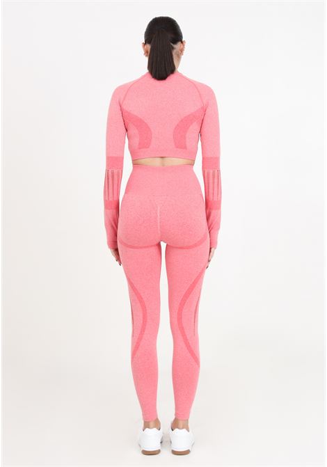 Dark pink women's leggings with logo patch LEGEA | PLLW22070029