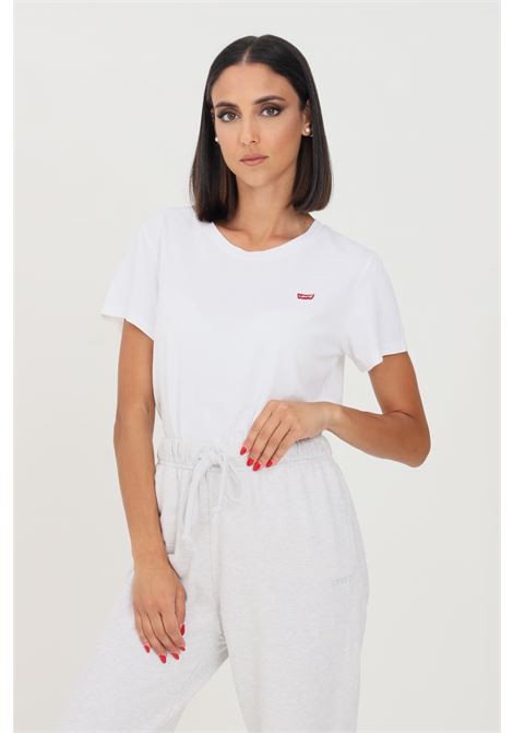T-shirt casual bianca da donna con patch logo LEVI'S® | T-shirt | 39185-00060006