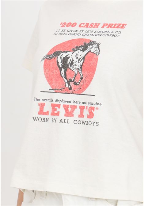 T-shirt da donna crema stampa logo cash prize egret LEVI'S® | T-shirt | A2226-00800080