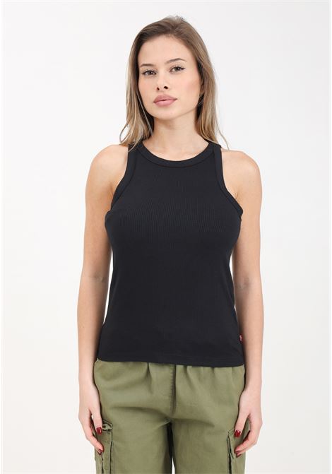 Black women's tank top with logo label on the side LEVI'S® | A7326-00000000